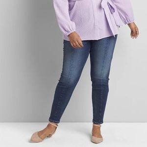 Lane Bryant signature fit high rise skinny jeans with center seam